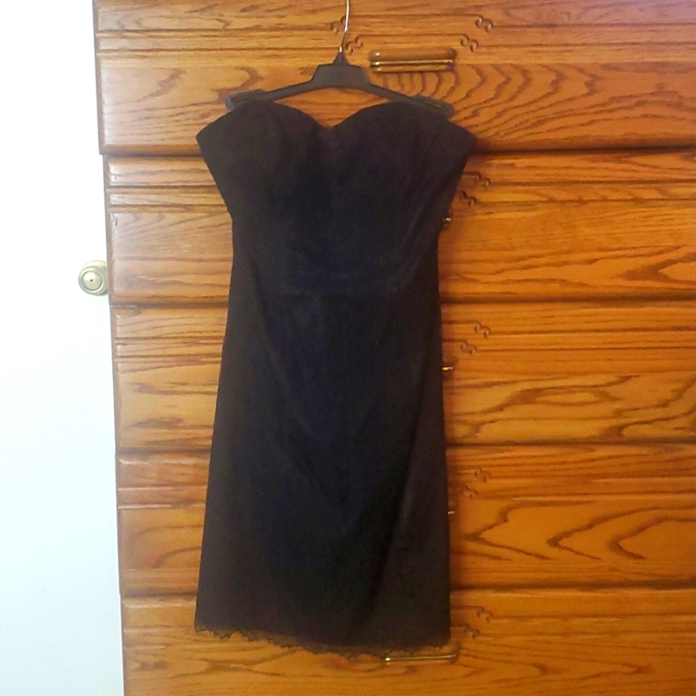 Black lace cocktail dress